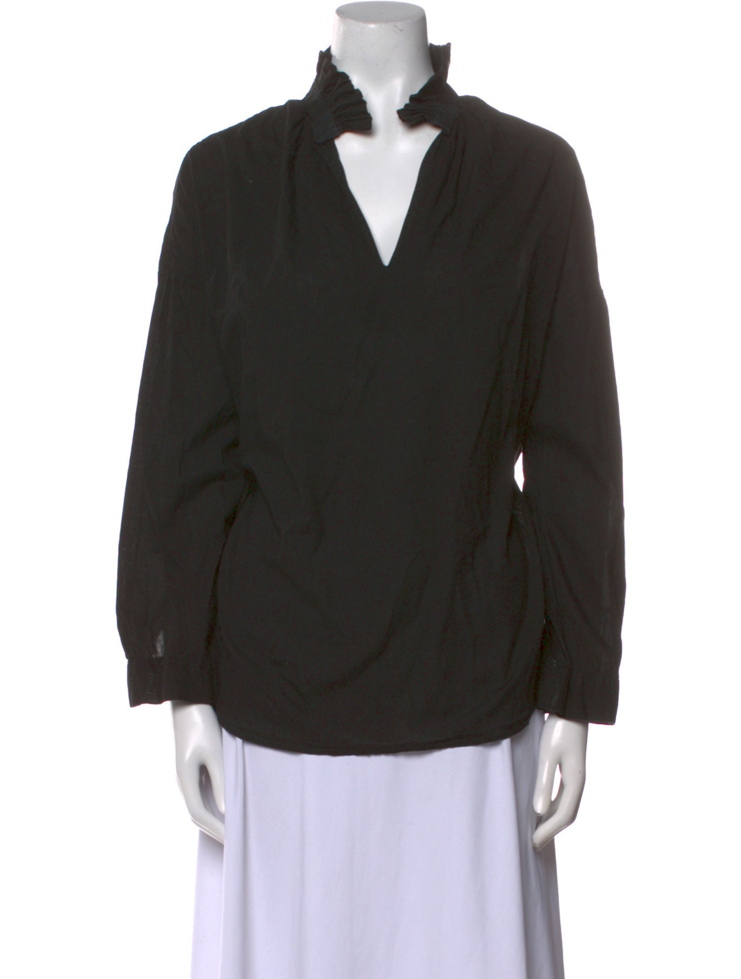 A Shirt Thing V-Neck Long Sleeve Blouse