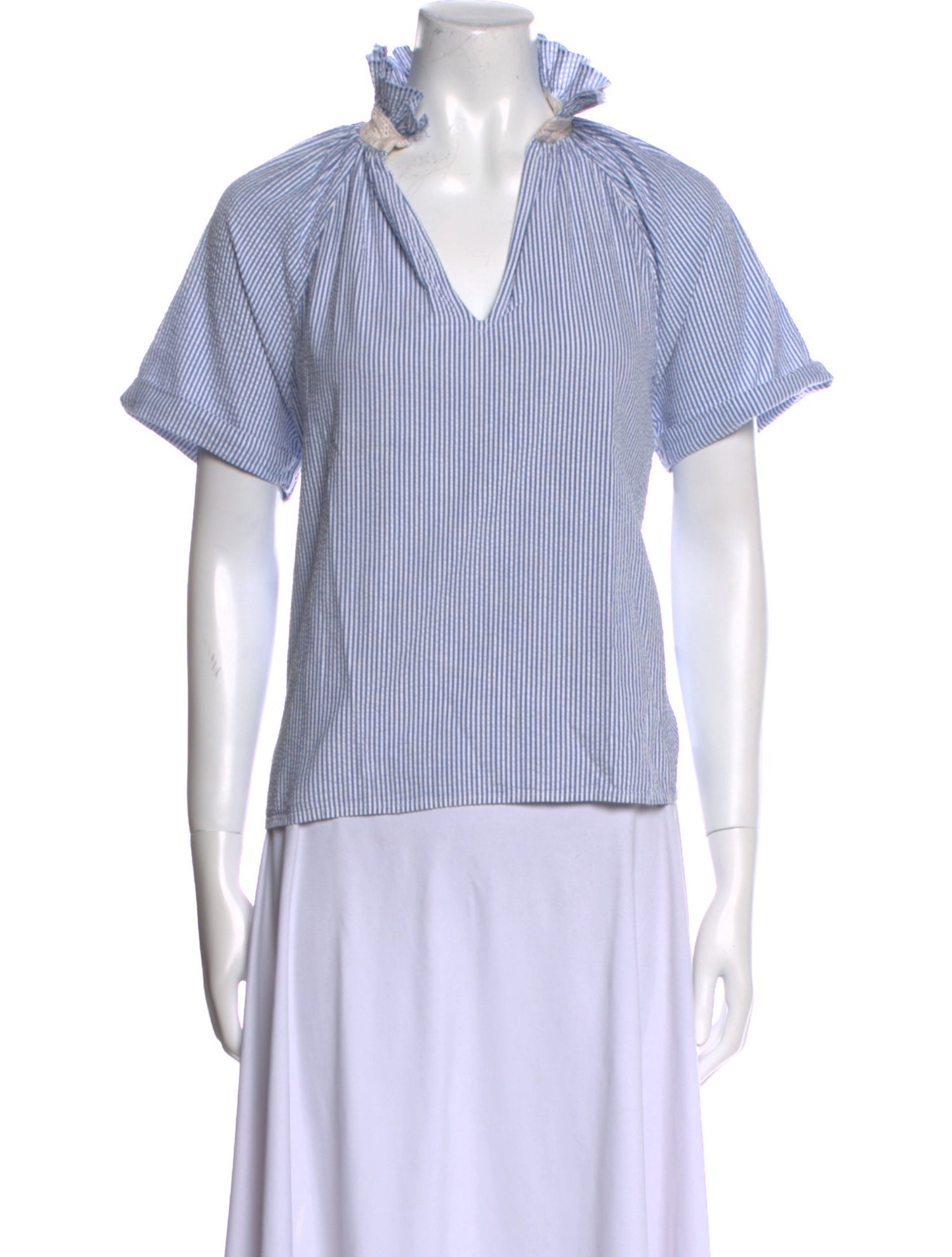 A Shirt Thing Striped V-Neck Polo