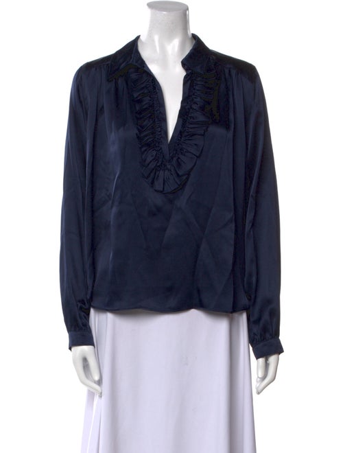 A Shirt Thing Silk V-Neck Blouse