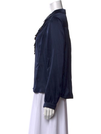 A Shirt Thing Silk V-Neck Blouse