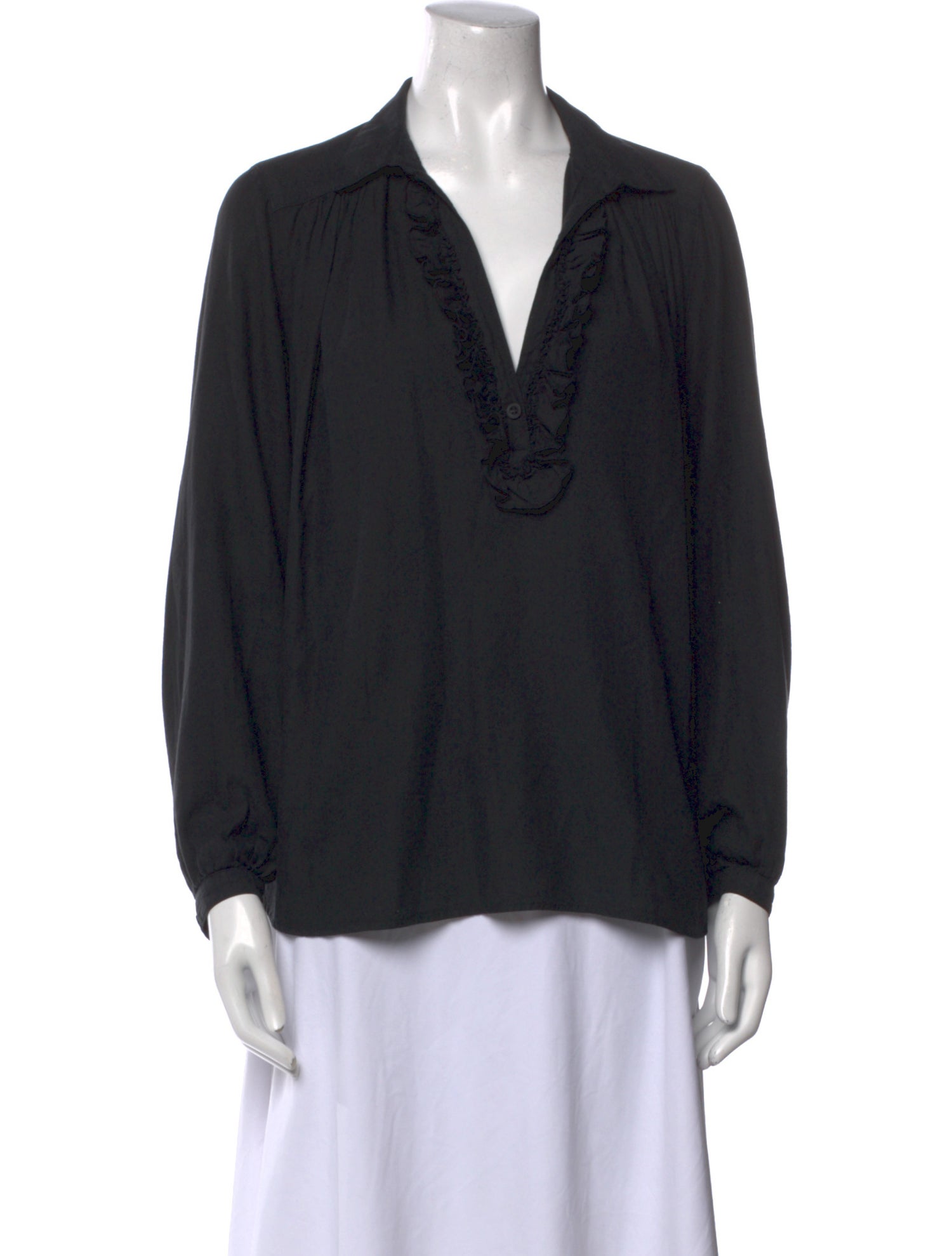 A Shirt Thing V-Neck Long Sleeve Blouse