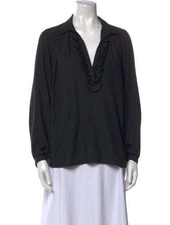 A Shirt Thing V-Neck Long Sleeve Blouse