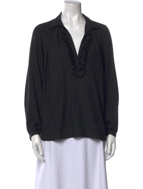 A Shirt Thing V-Neck Long Sleeve Blouse