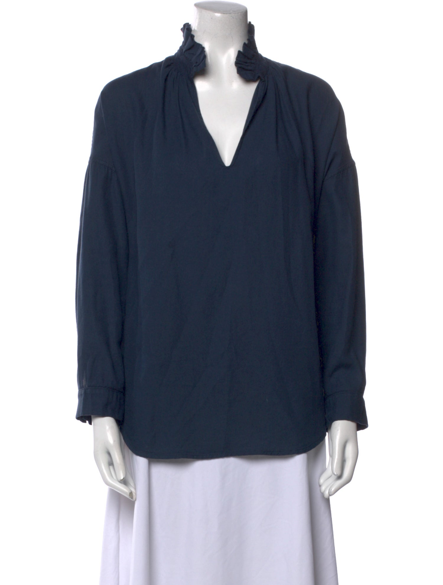 A Shirt Thing V-Neck Long Sleeve Blouse