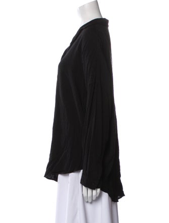 A Shirt Thing V-Neck Long Sleeve Blouse