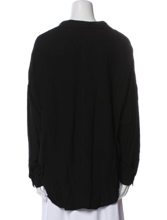 A Shirt Thing V-Neck Long Sleeve Blouse