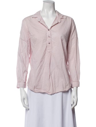 A Shirt Thing Three-Quarter Sleeve Button-Up Top