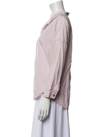 A Shirt Thing Three-Quarter Sleeve Button-Up Top