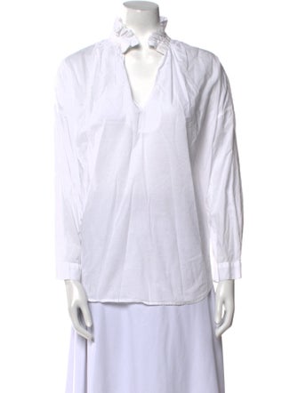 A Shirt Thing V-Neck Long Sleeve Button-Up Top