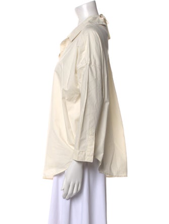 A Shirt Thing Three-Quarter Sleeve Button-Up Top