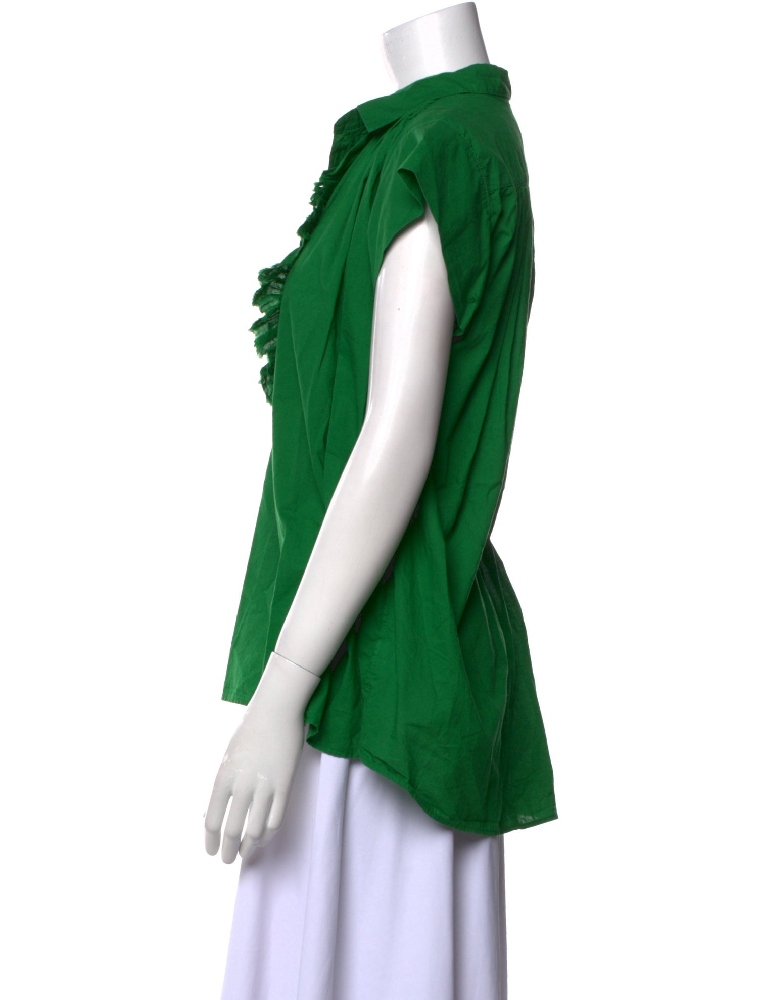 A Shirt Thing V-Neck Short Sleeve Blouse