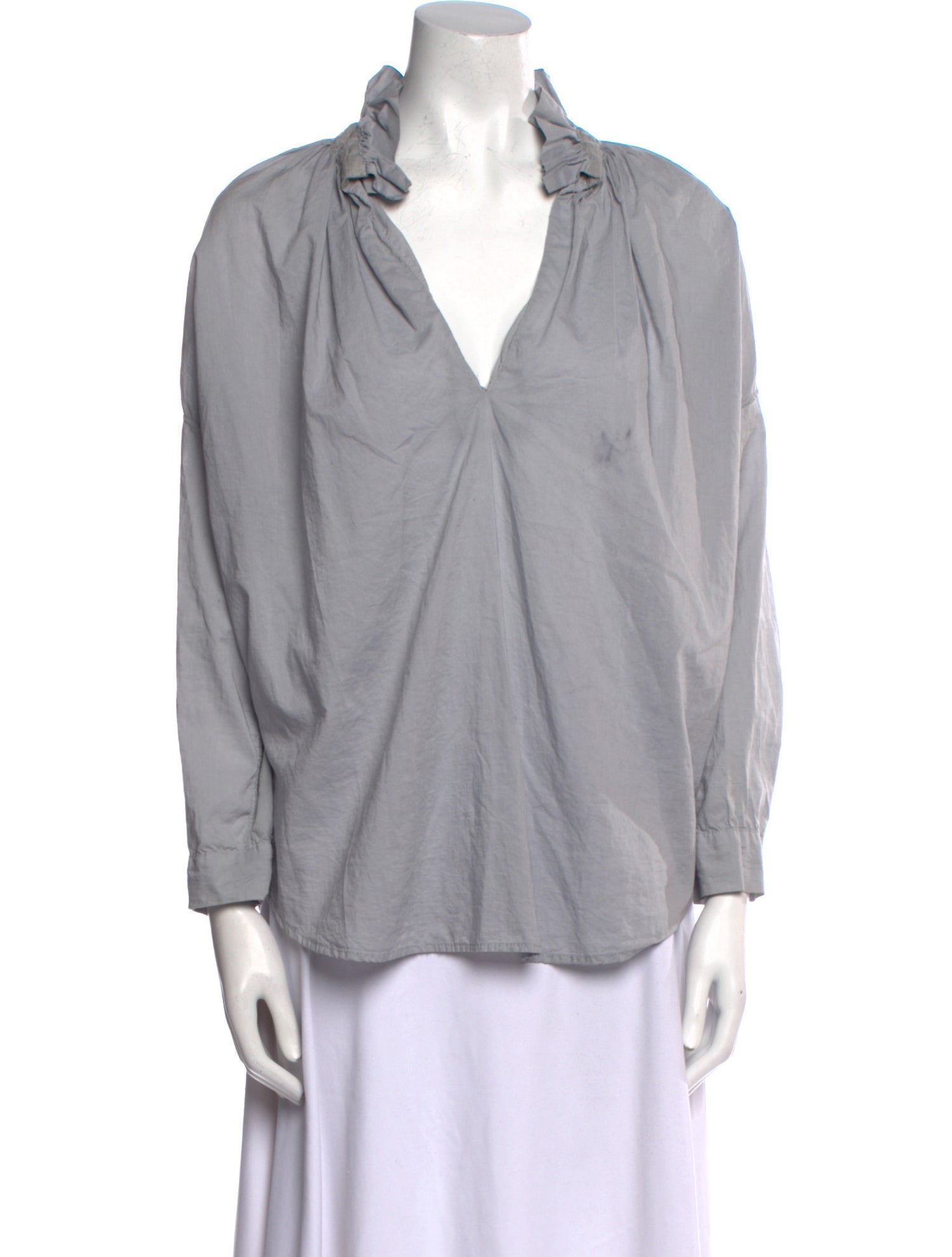 A Shirt Thing V-Neck Long Sleeve Blouse