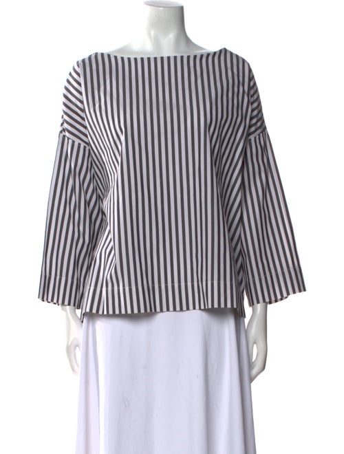 A Shirt Thing Striped Bateau Neckline Blouse