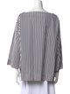 A Shirt Thing Striped Bateau Neckline Blouse