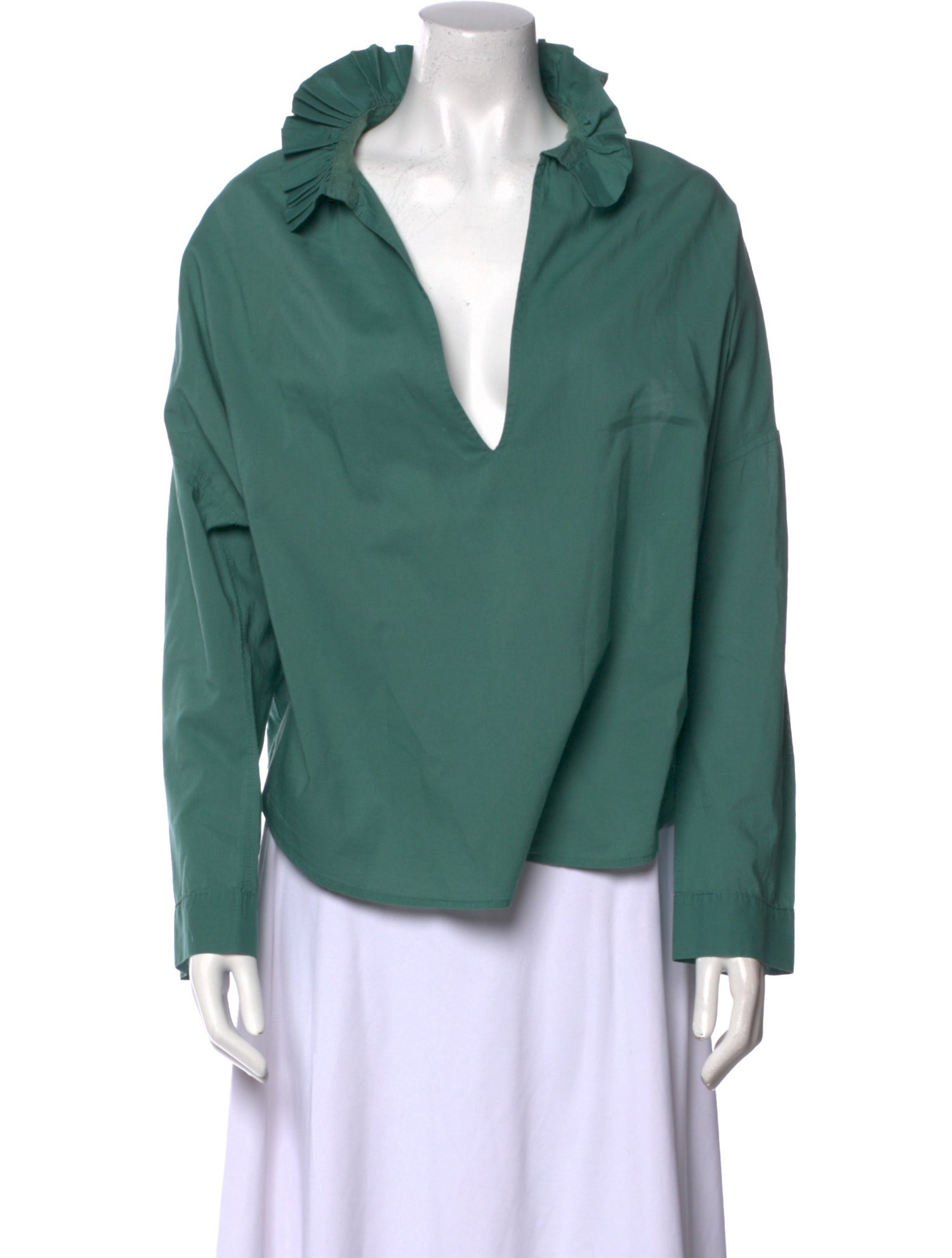 A Shirt Thing V-Neck Long Sleeve Blouse