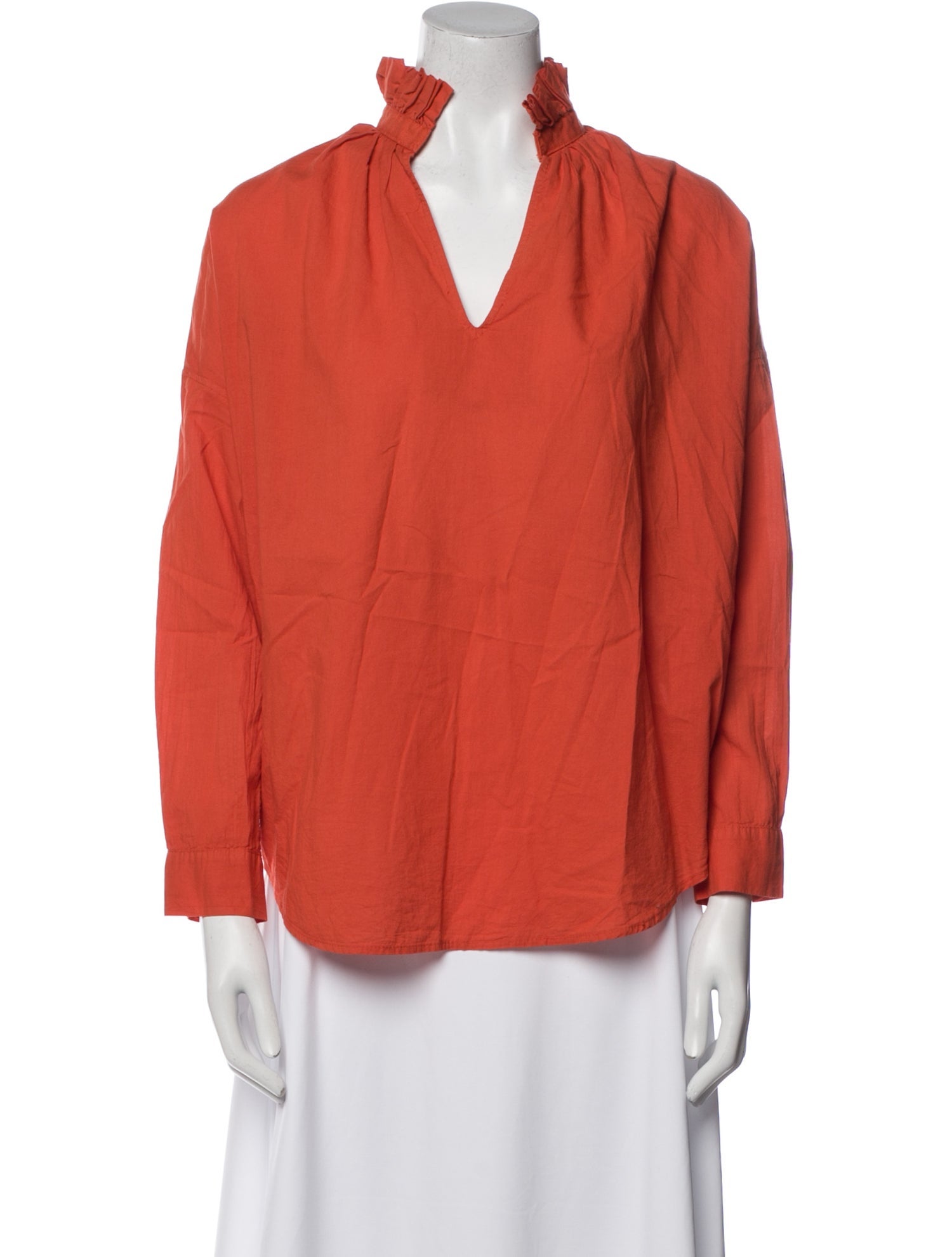 A Shirt Thing V-Neck Three-Quarter Sleeve Blouse
