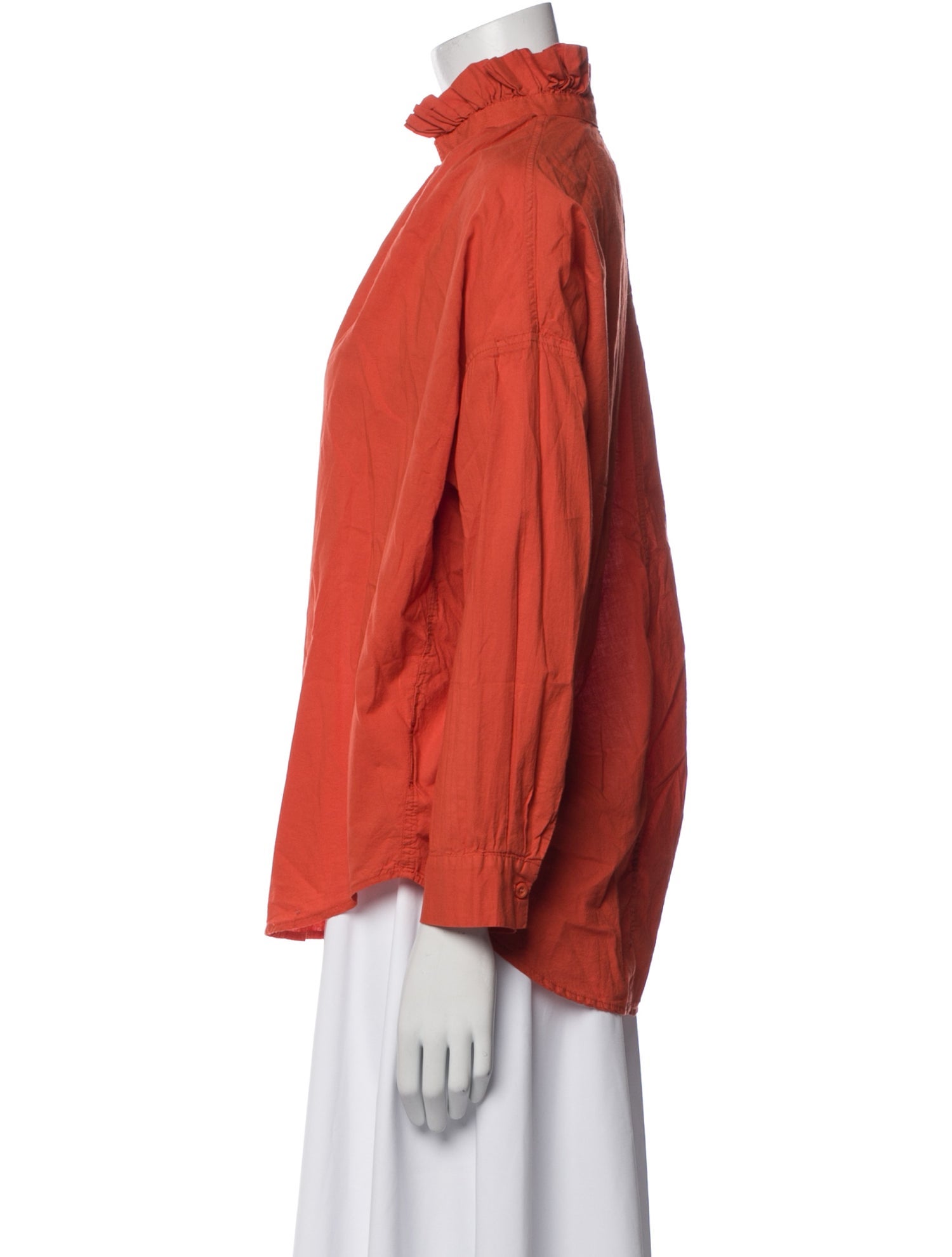 A Shirt Thing V-Neck Three-Quarter Sleeve Blouse