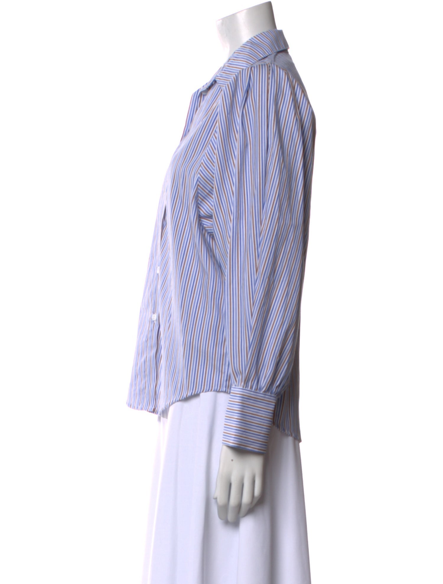A Shirt Thing Striped Long Sleeve Button-Up Top