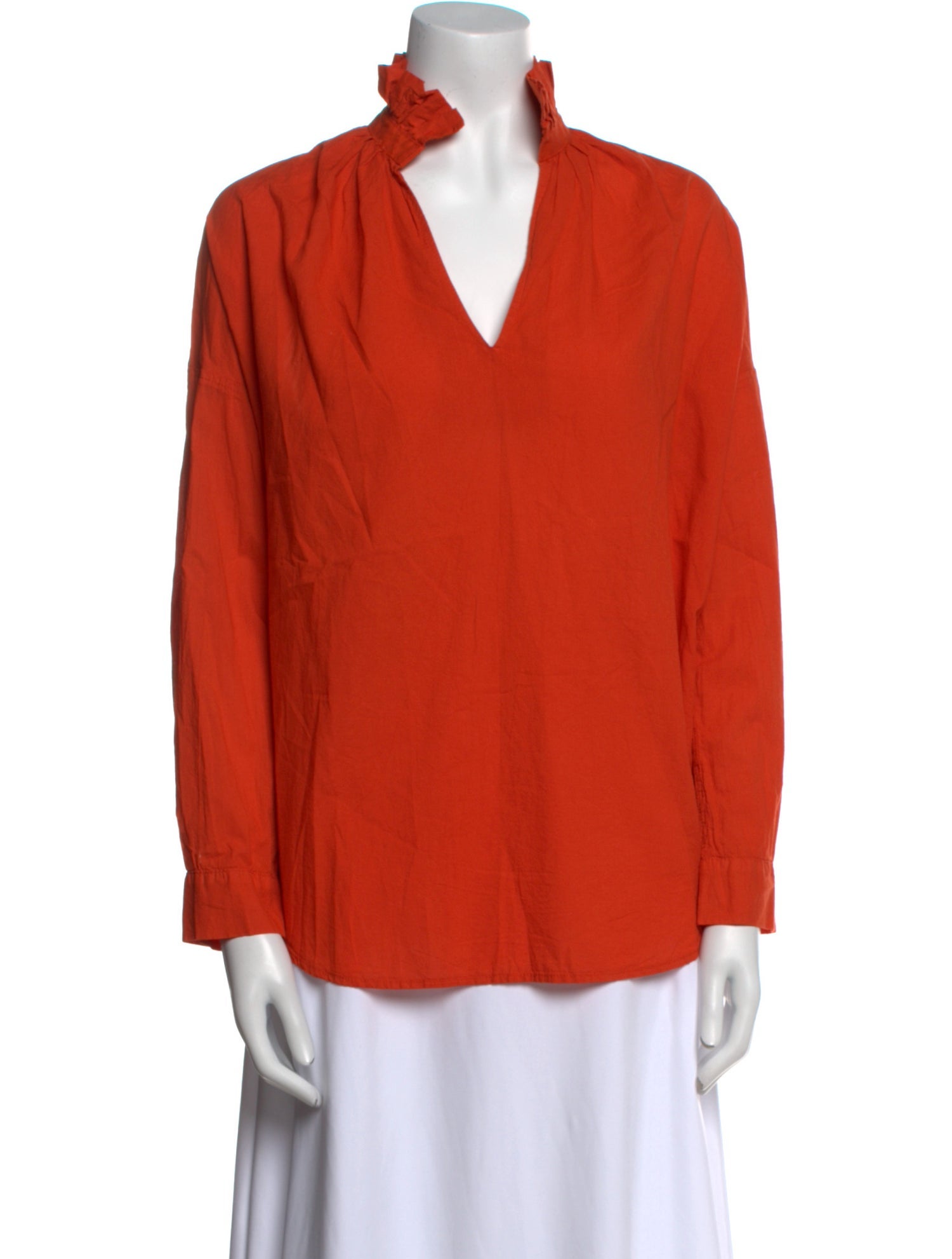 A Shirt Thing V-Neck Long Sleeve Blouse