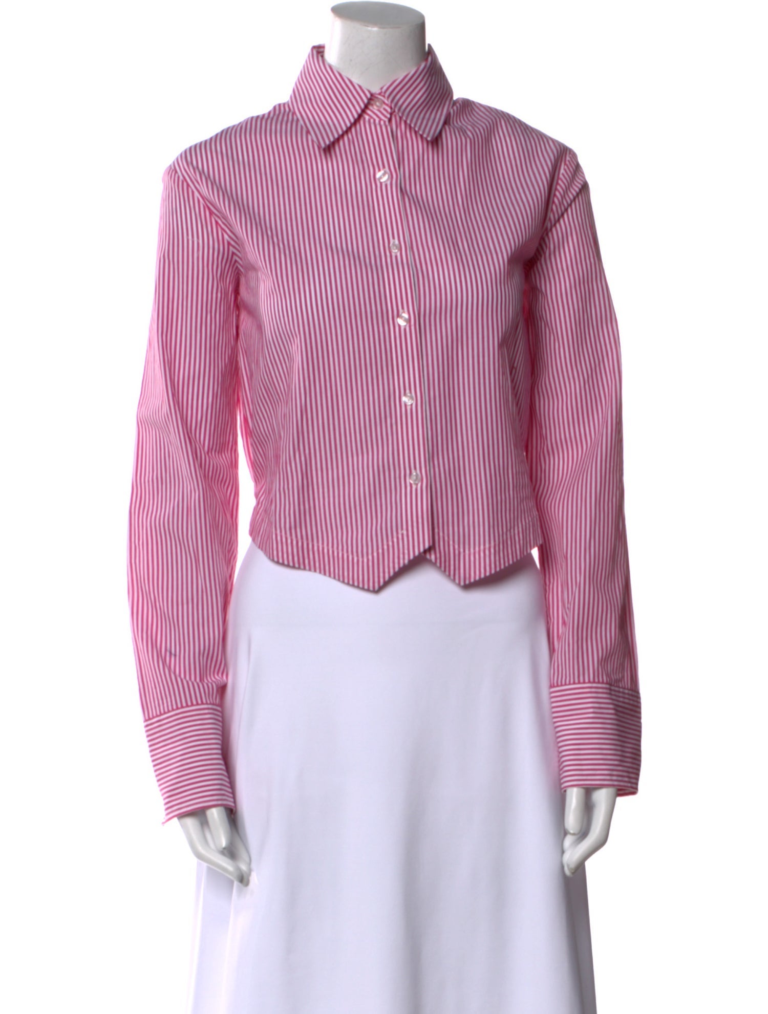 A Shirt Thing Striped Long Sleeve Button-Up Top