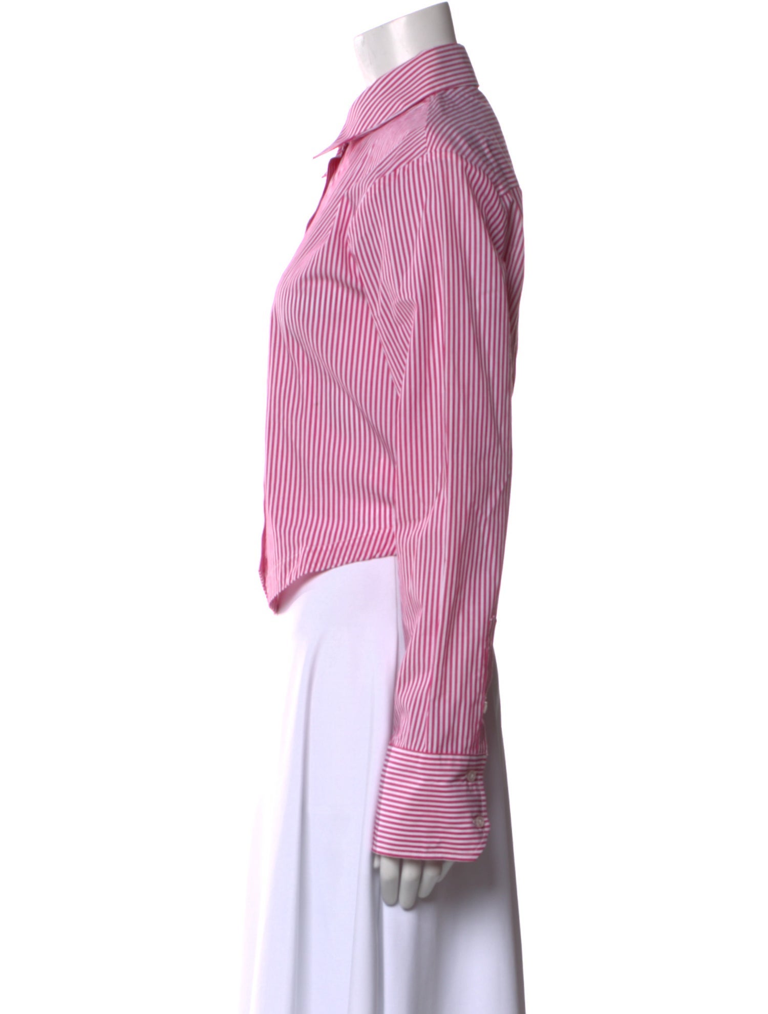 A Shirt Thing Striped Long Sleeve Button-Up Top