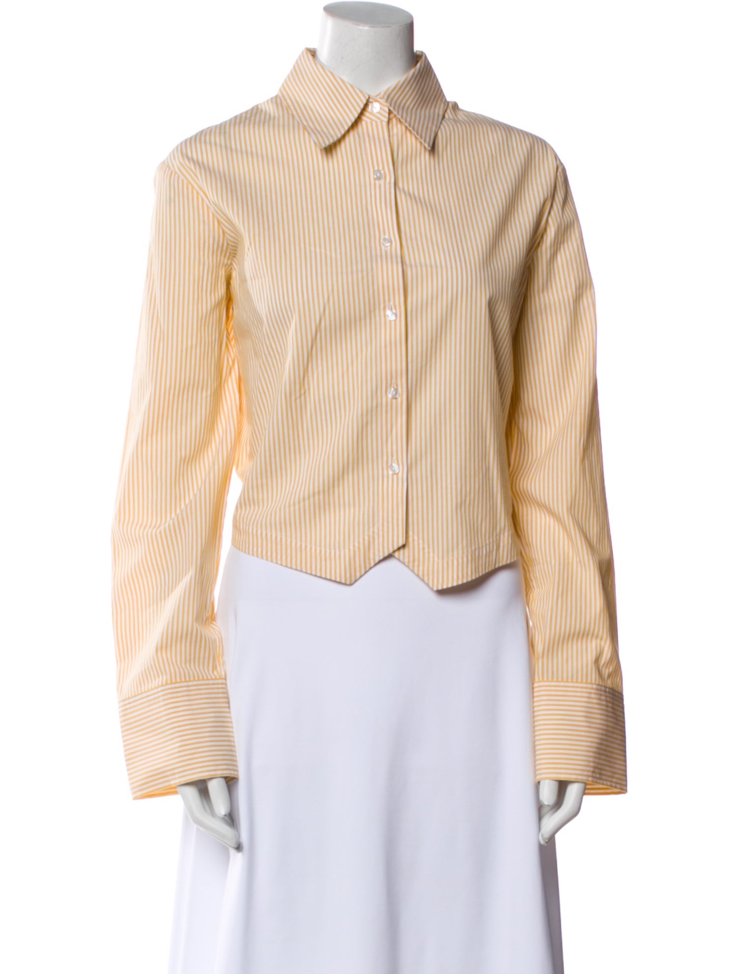 A Shirt Thing Striped Long Sleeve Button-Up Top