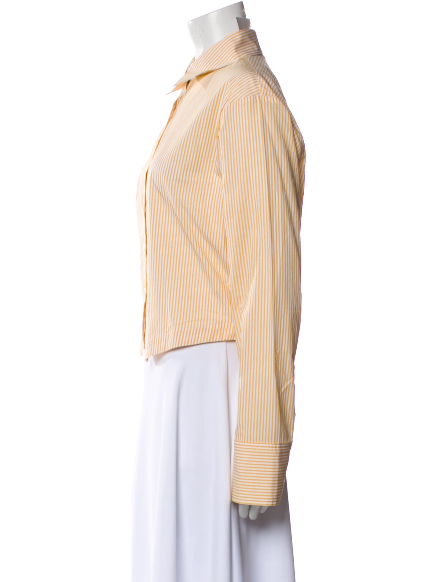 A Shirt Thing Striped Long Sleeve Button-Up Top