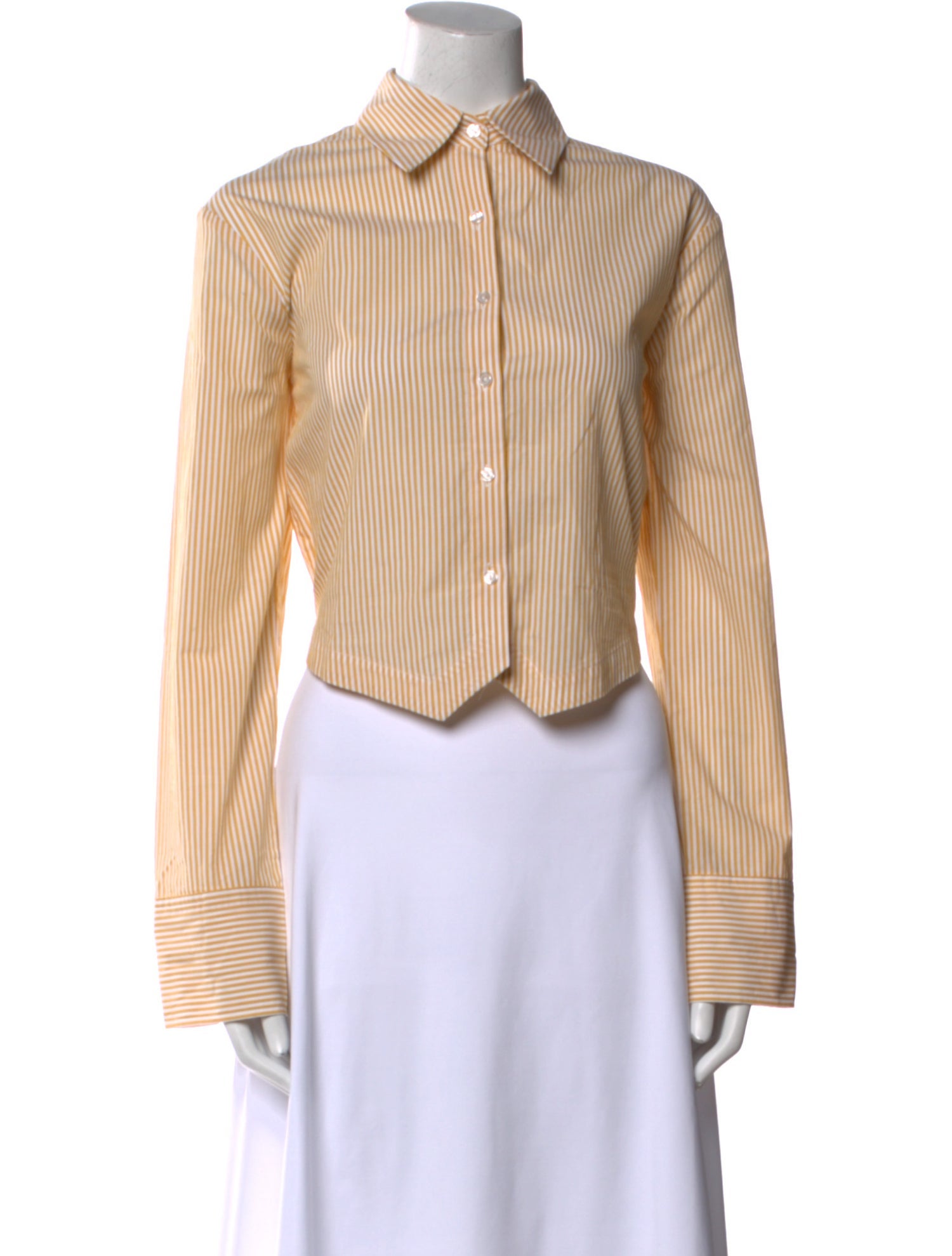 A Shirt Thing Striped Long Sleeve Button-Up Top