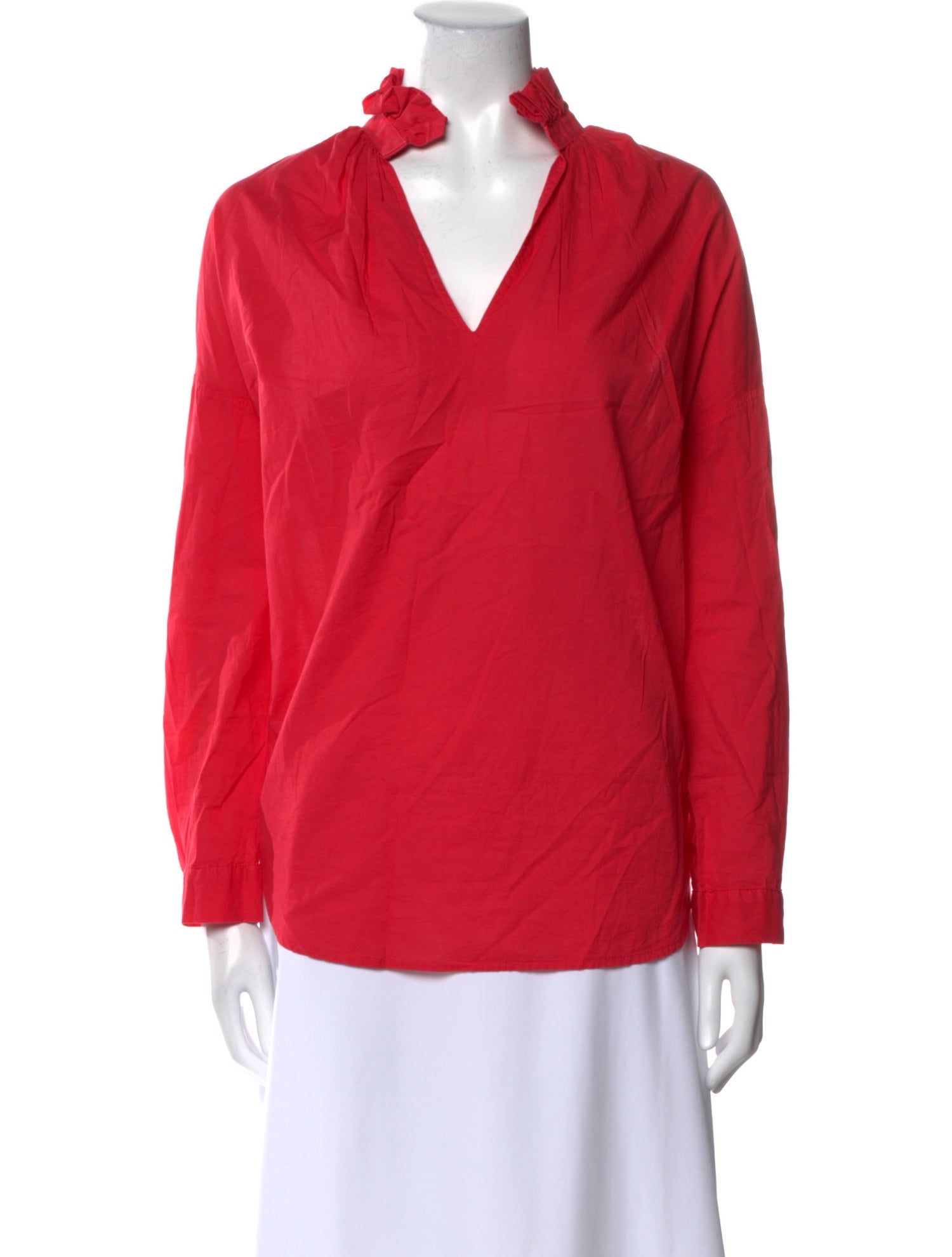 A Shirt Thing V-Neck Long Sleeve Blouse