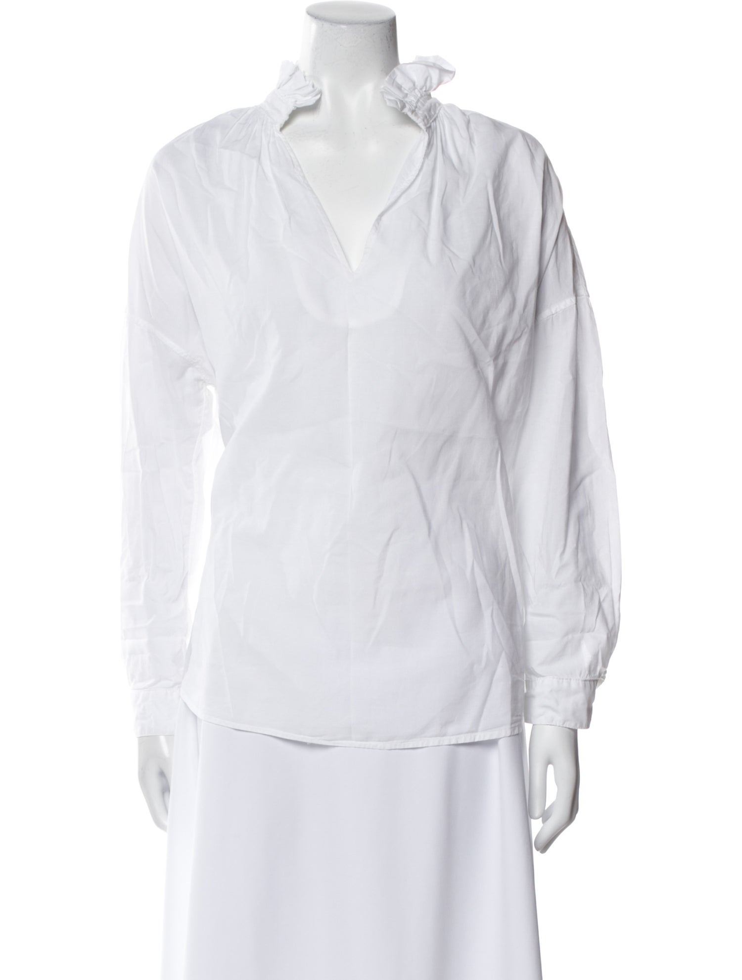 A Shirt Thing V-Neck Long Sleeve Blouse