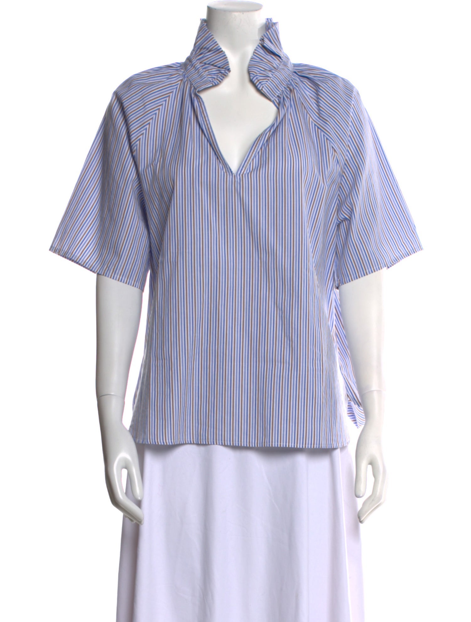 A Shirt Thing Striped V-Neck Polo