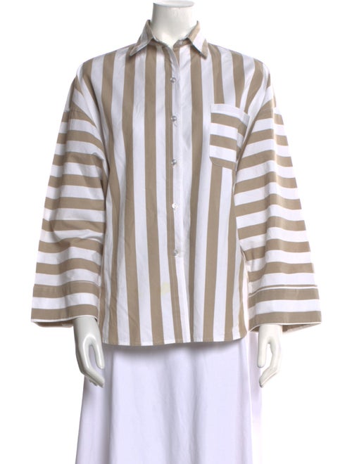 A Shirt Thing Striped Long Sleeve Button-Up Top