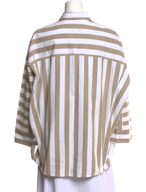 A Shirt Thing Striped Long Sleeve Button-Up Top