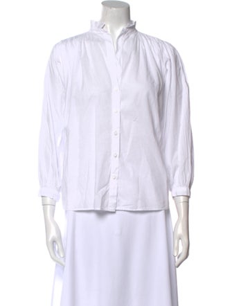 A Shirt Thing Three-Quarter Sleeve Button-Up Top