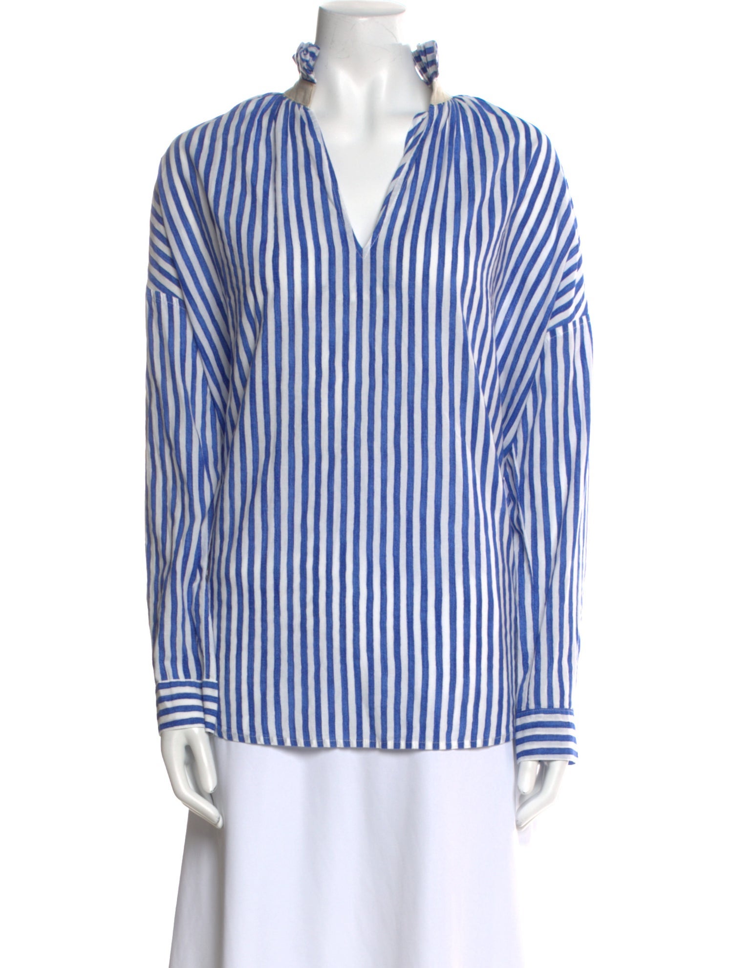 A Shirt Thing Striped V-Neck Tunic