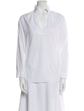 A Shirt Thing V-Neck Long Sleeve Blouse