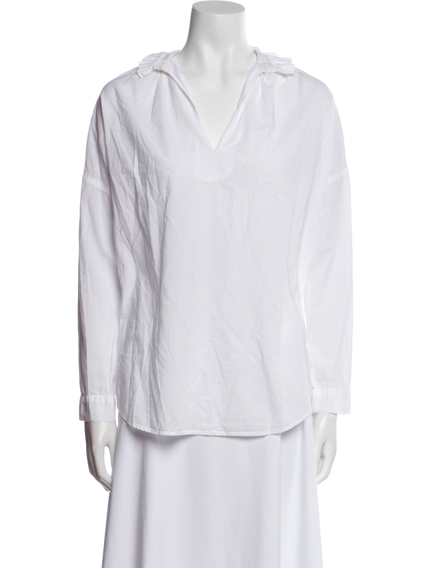 A Shirt Thing V-Neck Long Sleeve Blouse