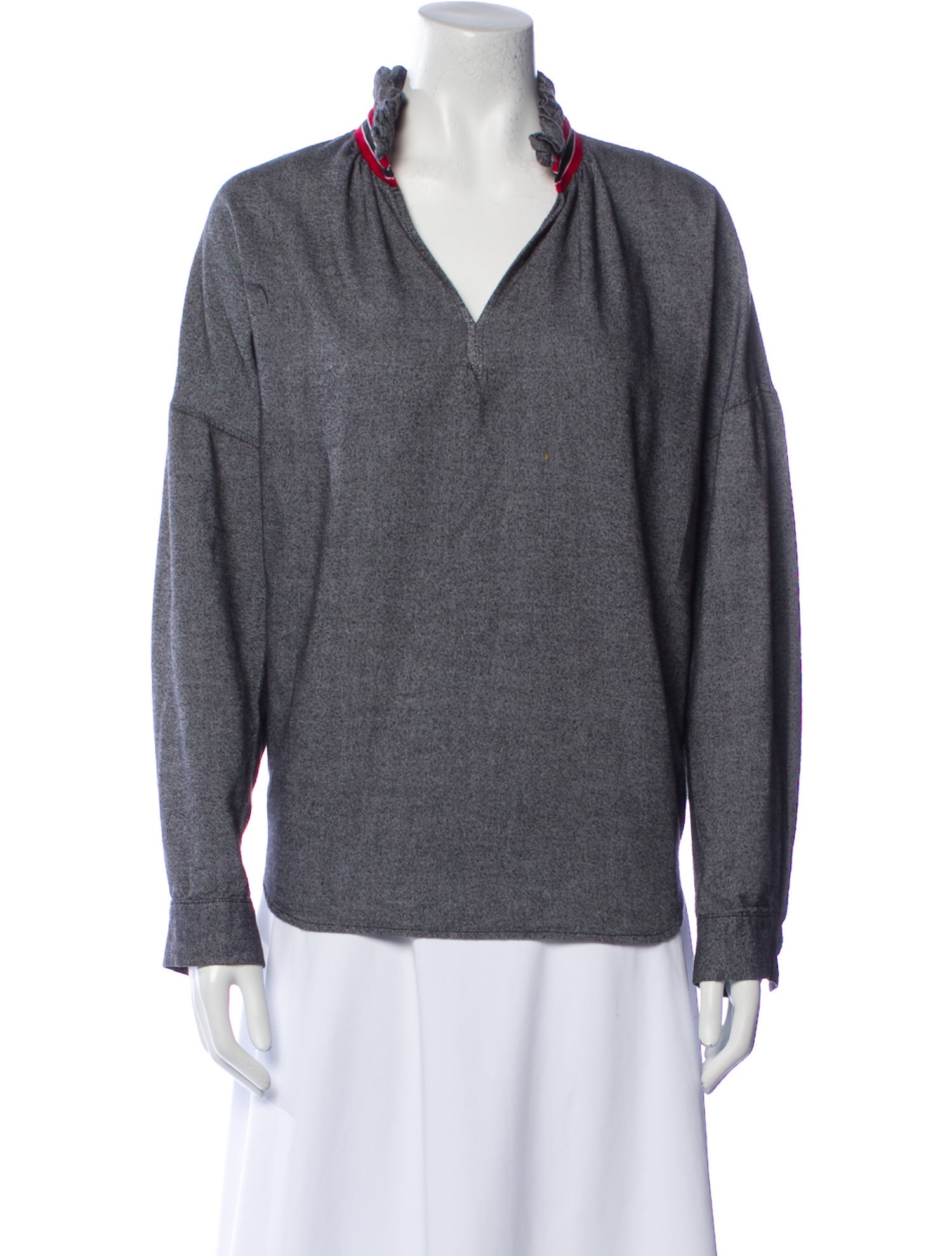 A Shirt Thing V-Neck Long Sleeve Sweatshirt