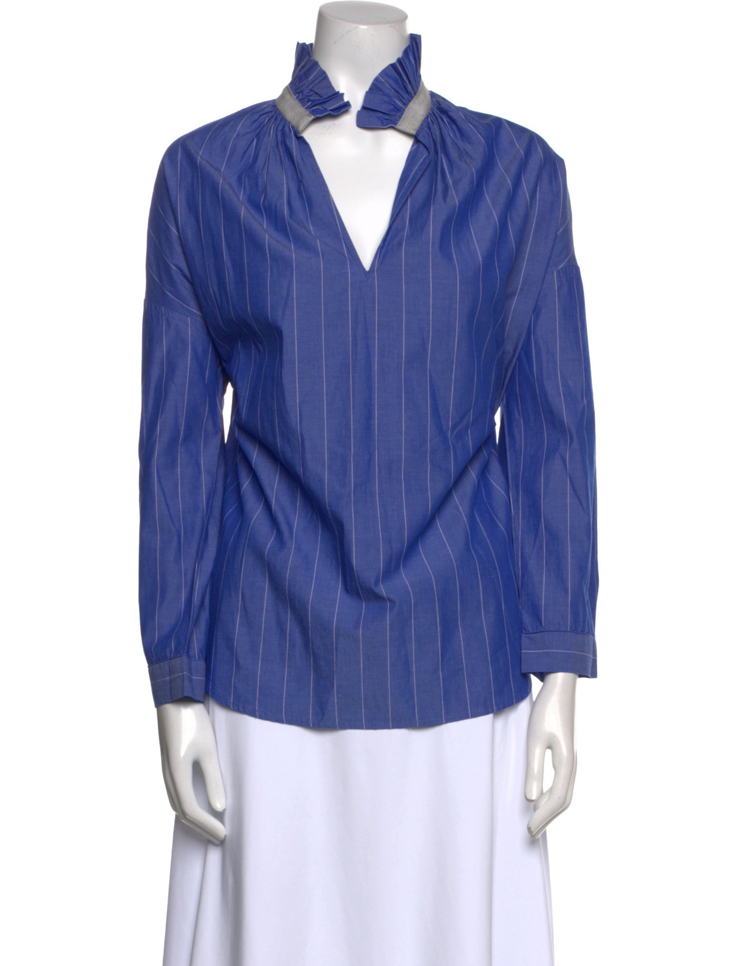 A Shirt Thing V-Neck Three-Quarter Sleeve Blouse