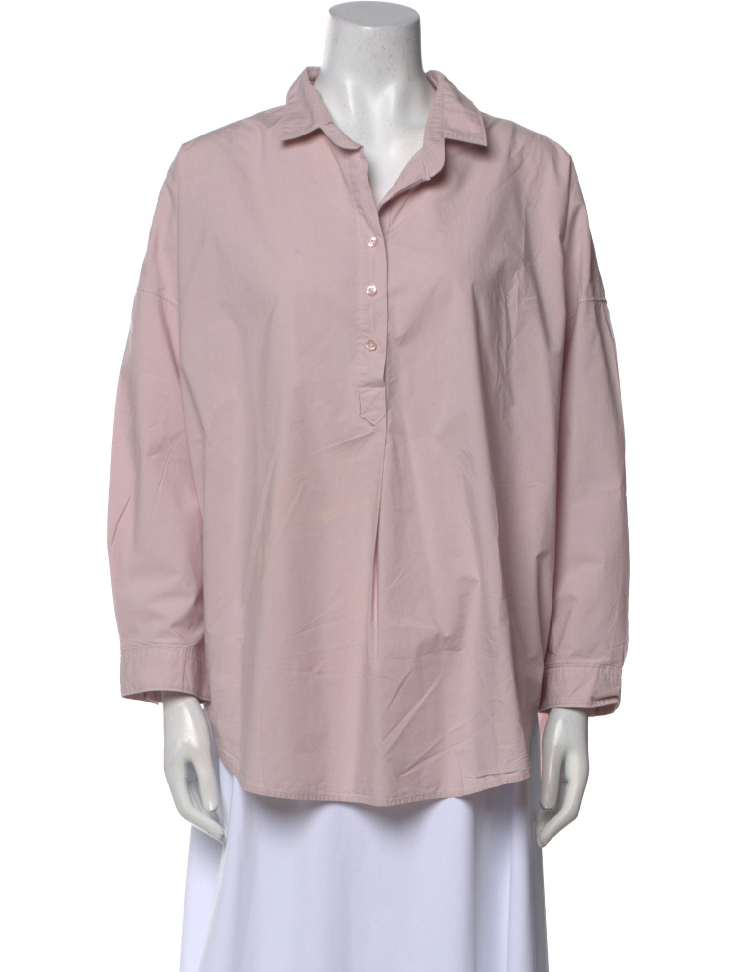 A Shirt Thing Three-Quarter Sleeve Button-Up Top