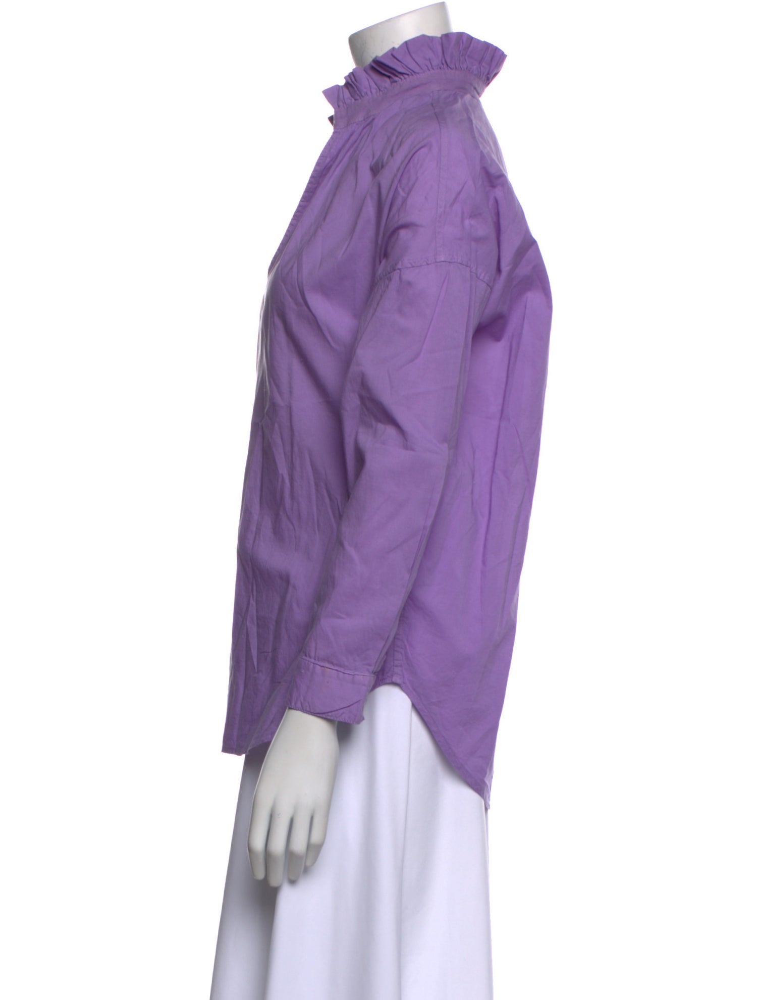 A Shirt Thing V-Neck Three-Quarter Sleeve Blouse