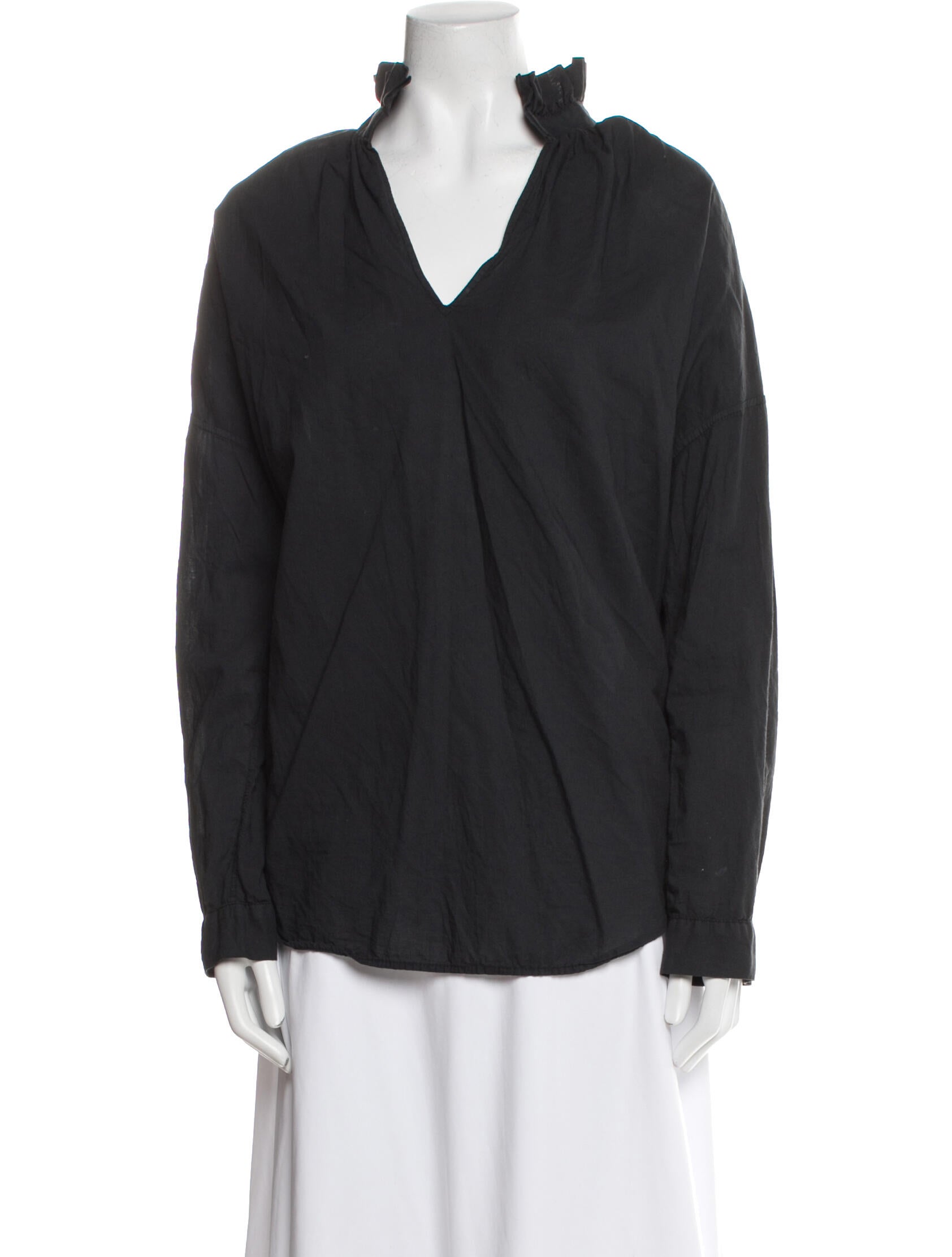 A Shirt Thing V-Neck Long Sleeve Blouse