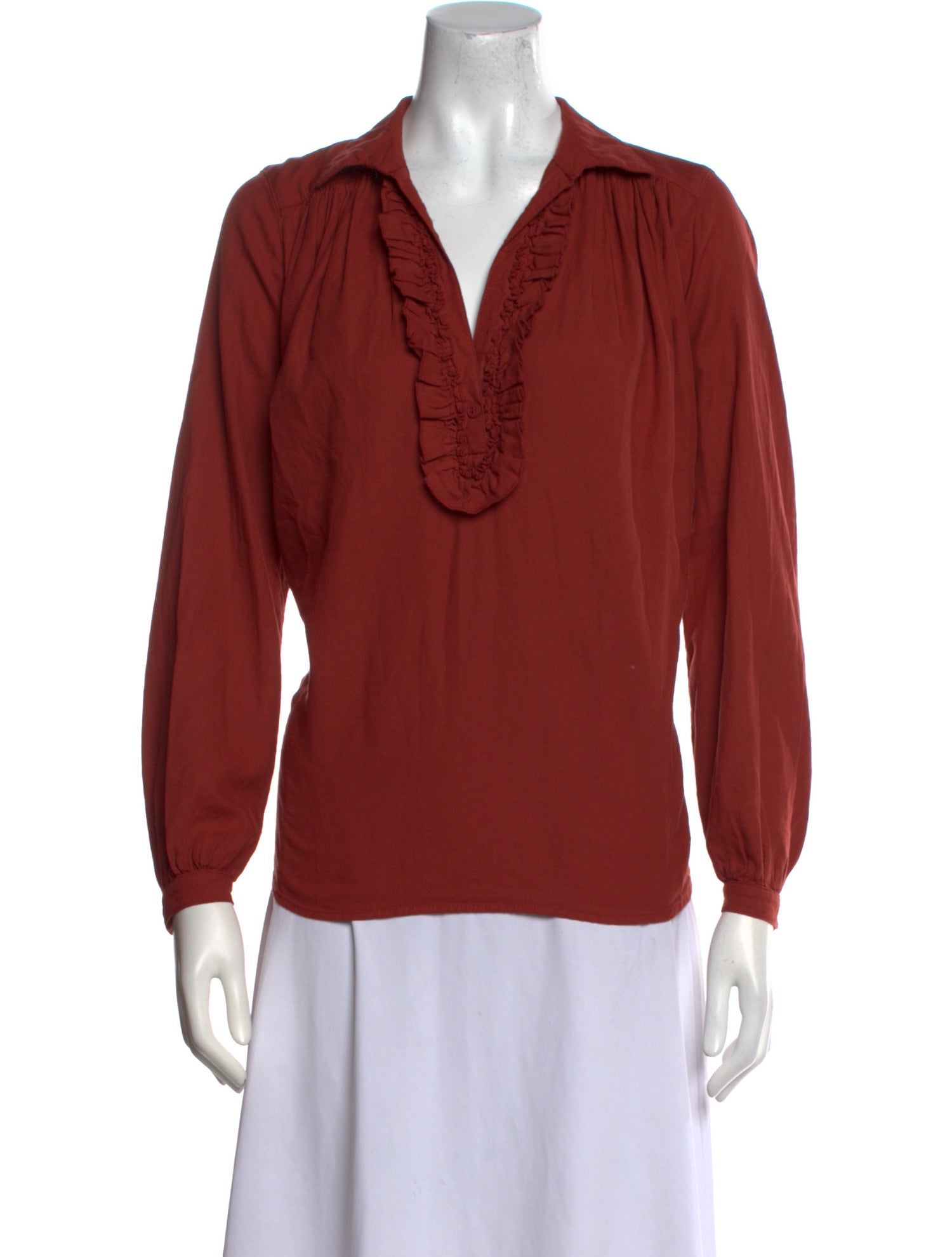 A Shirt Thing V-Neck Long Sleeve Blouse