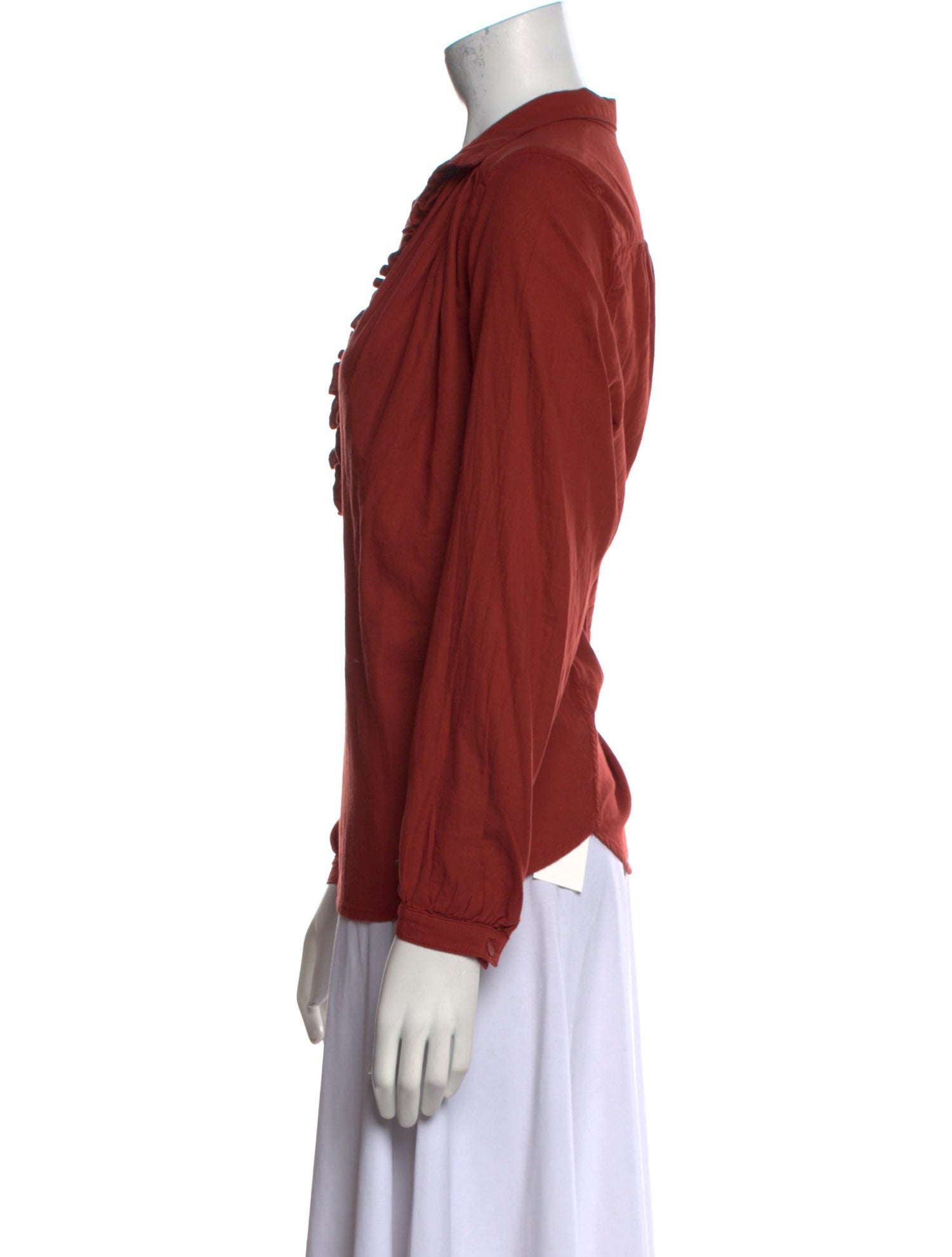 A Shirt Thing V-Neck Long Sleeve Blouse