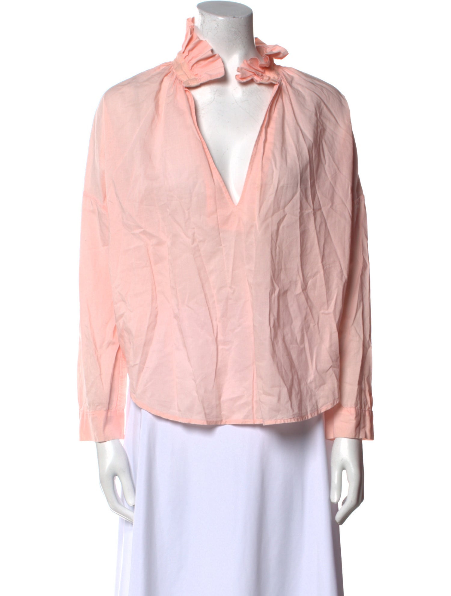 A Shirt Thing V-Neck Long Sleeve Blouse