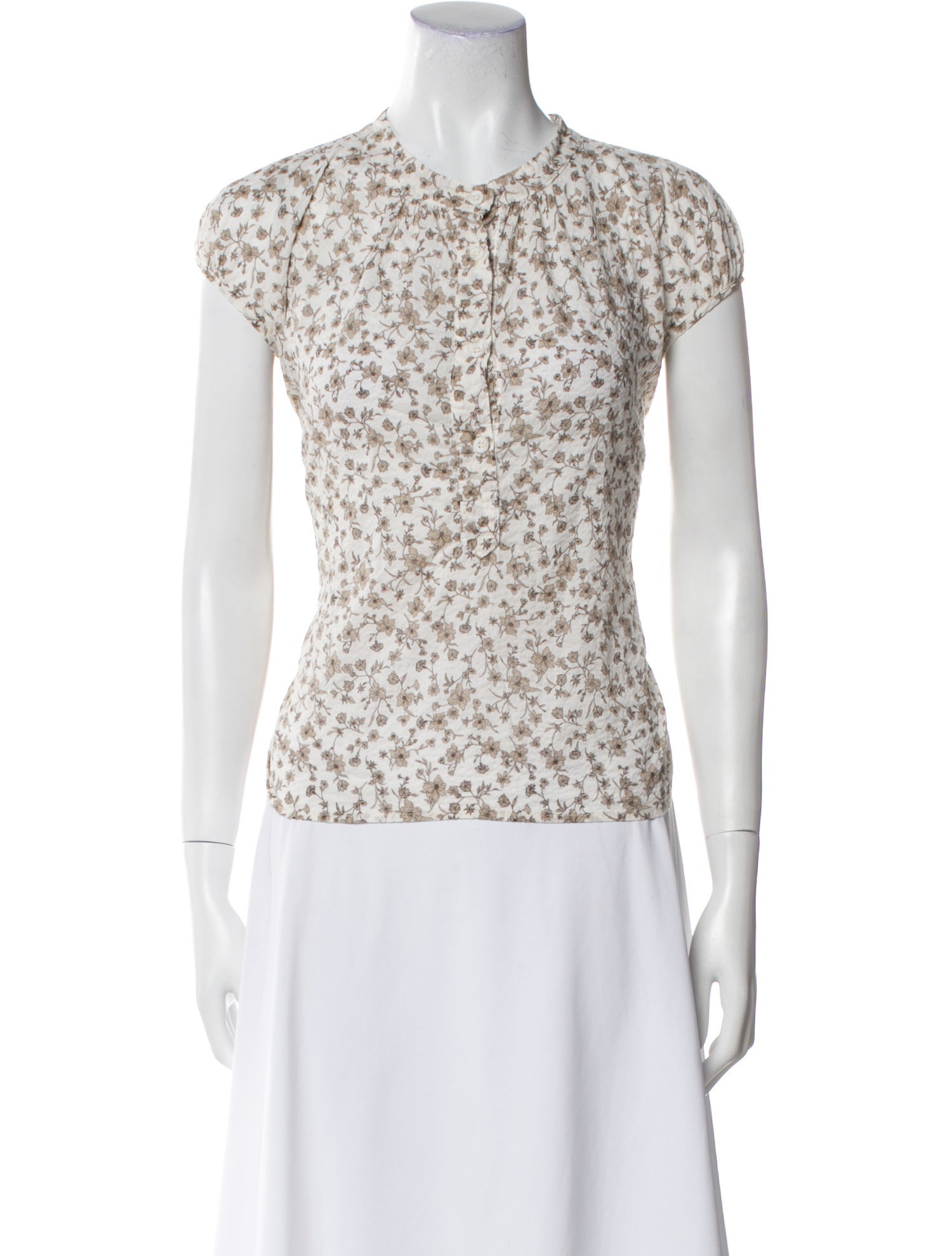 A Shirt Thing Floral Print Crew Neck Top