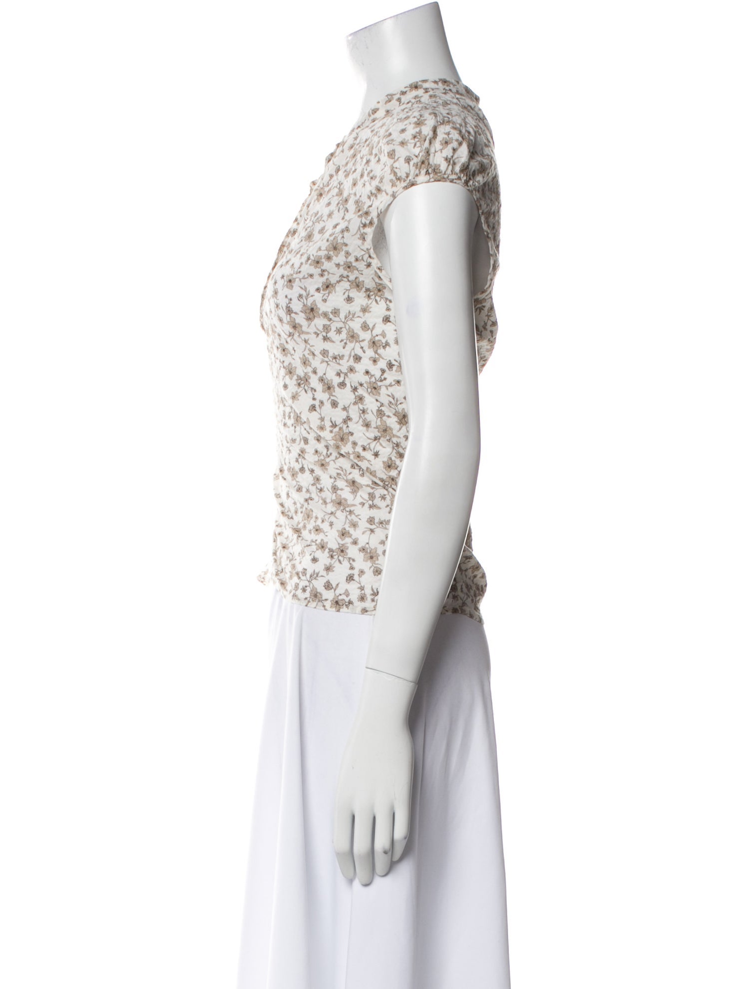 A Shirt Thing Floral Print Crew Neck Top