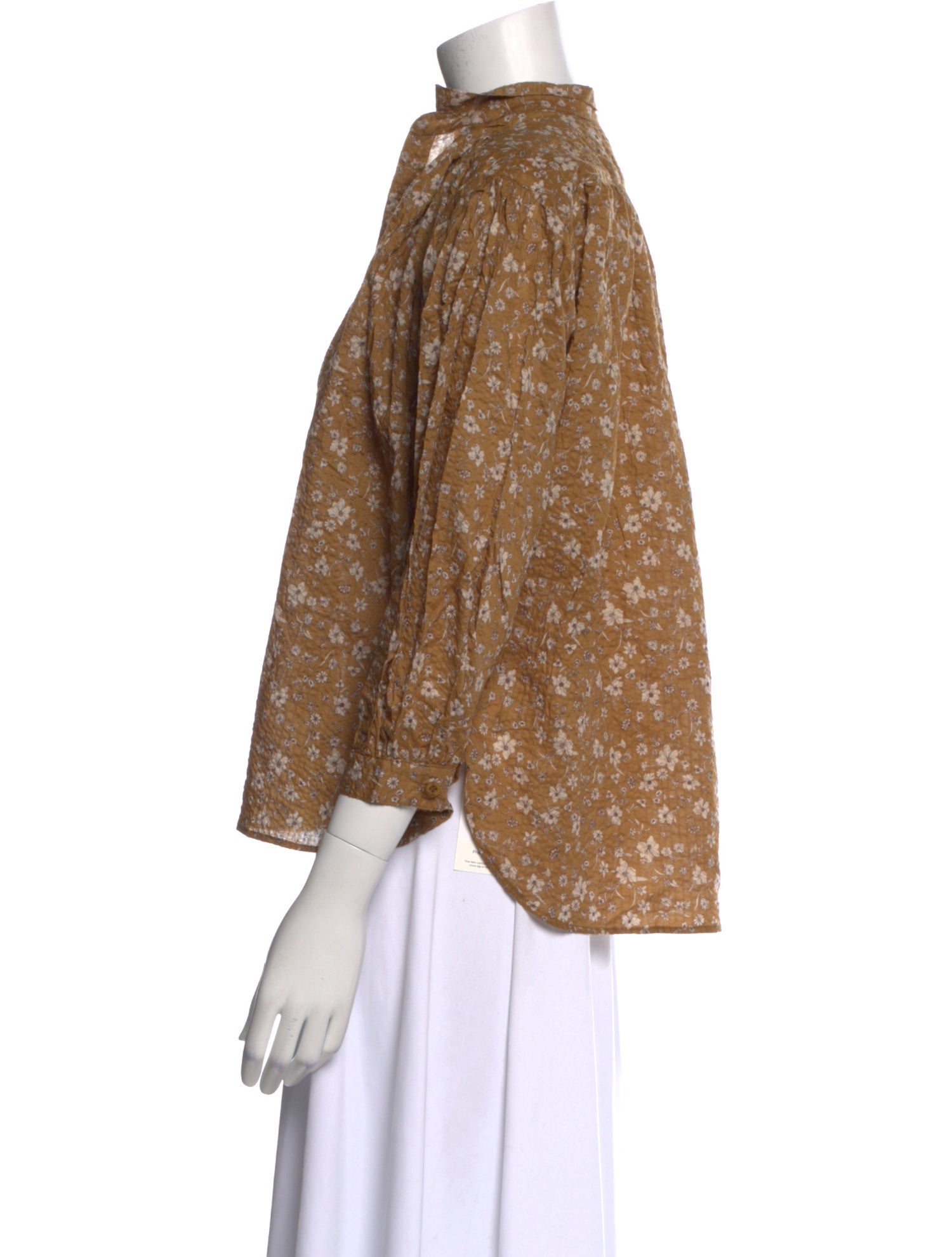 A Shirt Thing Floral Print Three-Quarter Sleeve Blouse w/ Tags