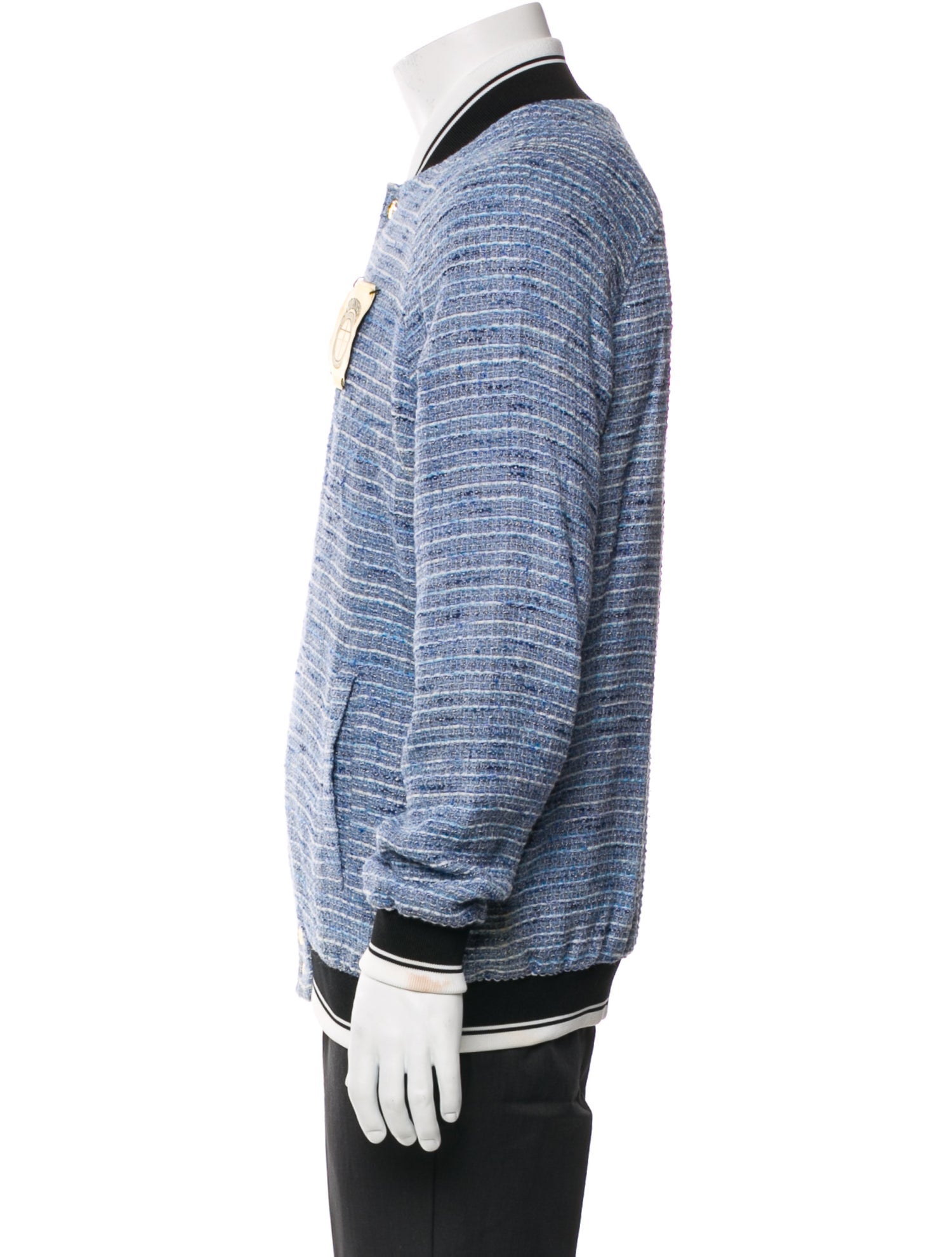 Astrid Andersen Tweed Pattern Bomber Jacket