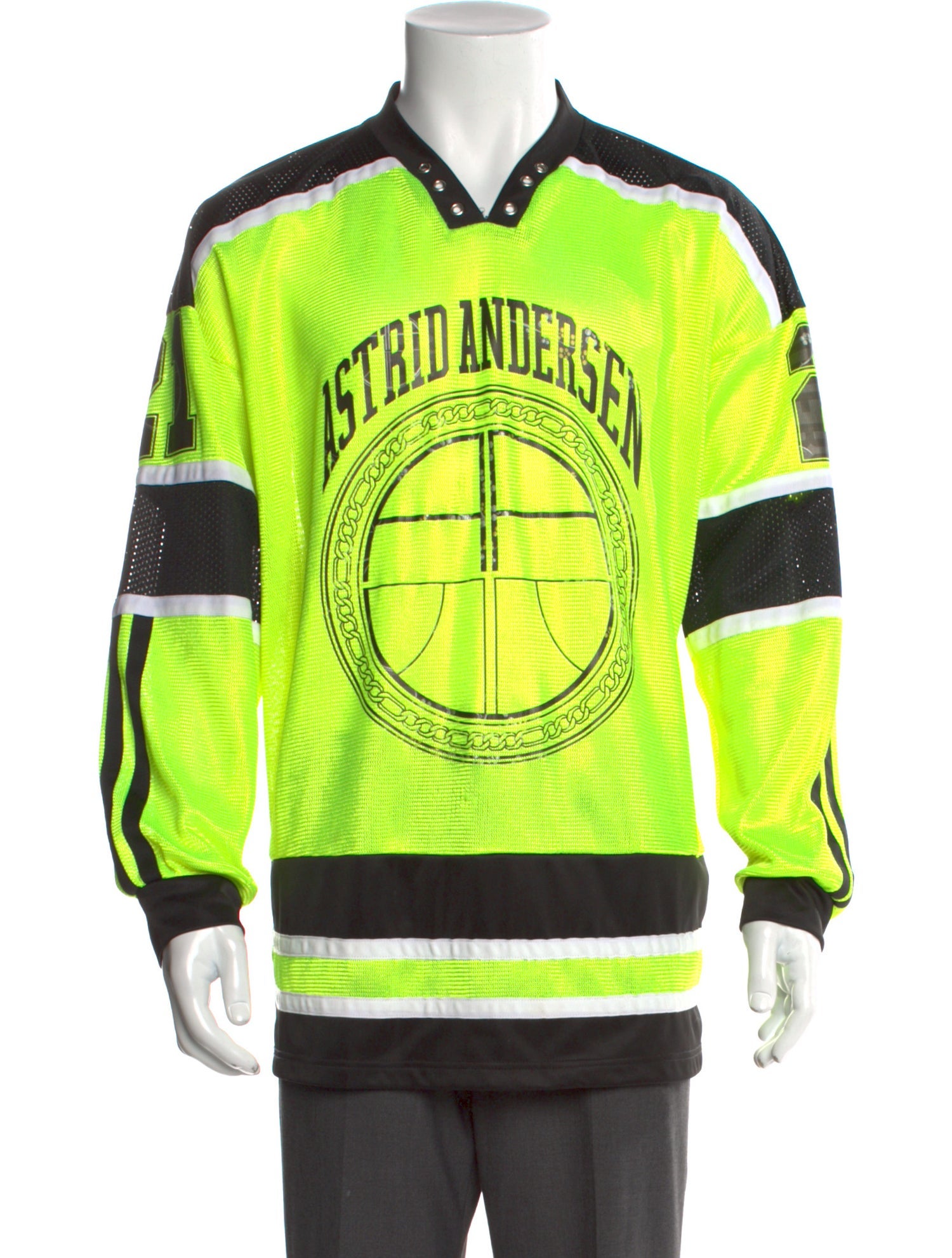 Astrid Andersen Colorblock Pattern Long Sleeve Shirt